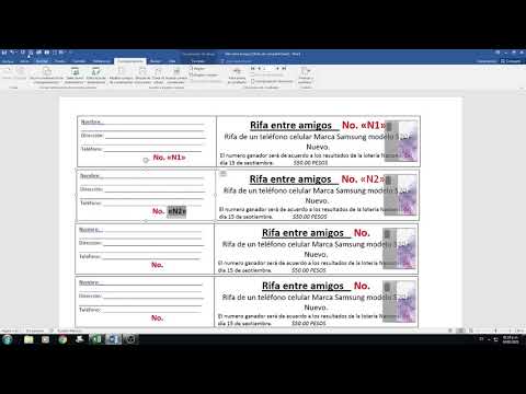 Plantilla de rifa de 100 números para imprimir en PDF