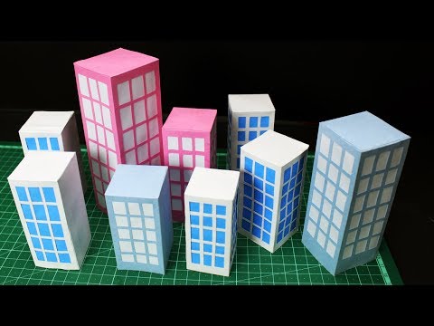 Plantillas de papel para armar maquetas de edificios
